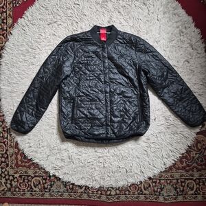 Womens Nike Jacket Quilted Black Bomber Style Streetwear Athleisure Sporty Large